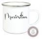 Preview: ♥ Becher Tasse Emaillebecher personalisiert Name Wunschname, Einschulung KITA Dankeschön, Muttertag, Vatertag Abschied, Jubiläum, Geschenk, von Lüttentüddel